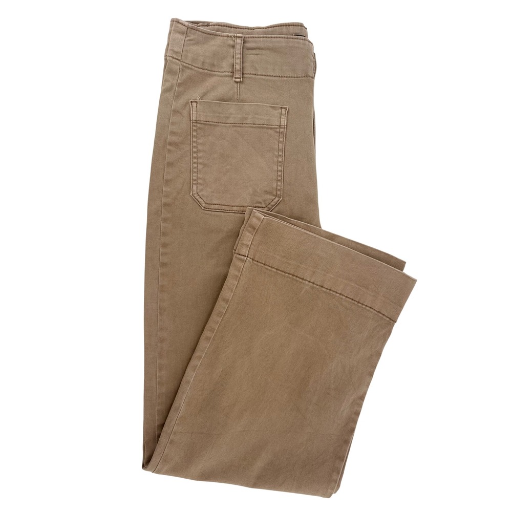 Bagatelle Collection Wide Leg Crop Pants Size‎ 6 Tan Cotton Patch Pocket Utility